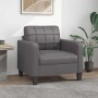 Sillón cuero sintético gris 60 cm en Sofás | Comprar online en Foru.es