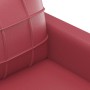 Sillón cuero sintético rojo tinto 60 cm en Sofás | Comprar online en Foru.es