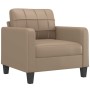 Sillón cuero sintético color capuchino 60 cm en Sofás | Comprar online en Foru.es
