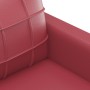 Sofá de 2 plazas de cuero sintético rojo vino 140 cm en Sofás | Comprar online en Foru.es