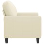 Sillón cuero sintético crema 60 cm en Sofás | Comprar online en Foru.es