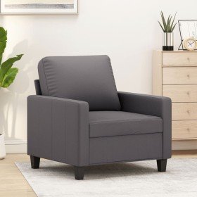 Sillón cuero sintético gris 60 cm en Sofás | Comprar online en Foru.es