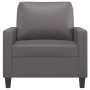 Sillón cuero sintético gris 60 cm en Sofás | Comprar online en Foru.es