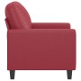 Sillón cuero sintético rojo tinto 60 cm en Sofás | Comprar online en Foru.es