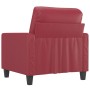 Sillón cuero sintético rojo tinto 60 cm en Sofás | Comprar online en Foru.es
