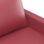 Sillón cuero sintético rojo tinto 60 cm en Sofás | Comprar online en Foru.es