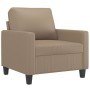 Sillón cuero sintético color capuchino 60 cm en Sofás | Comprar online en Foru.es