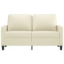 Sofá de 2 plazas de cuero sintético color crema 120 cm en Sofás | Comprar online en Foru.es