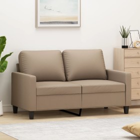 Sofá de 2 plazas de cuero sintético color capuchino 120 cm en Sofás | Comprar online en Foru.es