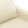Sofá de 2 plazas de cuero sintético color crema 140 cm en Sofás | Comprar online en Foru.es