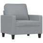 Sillón de tela gris claro 60 cm en Sofás | Comprar online en Foru.es
