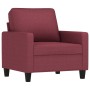 Sillón de tela rojo tinto 60 cm en Sofás | Comprar online en Foru.es