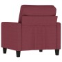 Sillón de tela rojo tinto 60 cm en Sofás | Comprar online en Foru.es