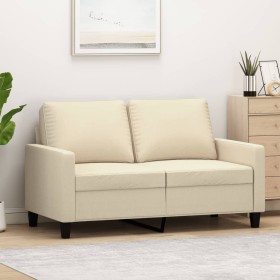 Sofá de 2 plazas de tela color crema 120 cm en Sofás | Comprar online en Foru.es