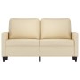Sofá de 2 plazas de tela color crema 120 cm en Sofás | Comprar online en Foru.es