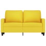 Sofá de 2 plazas de tela amarillo claro 120 cm en Sofás | Comprar online en Foru.es