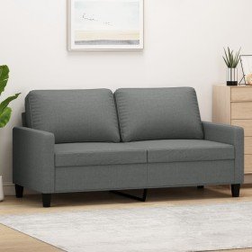 Sofá de 2 plazas de tela gris oscuro 140 cm en Sofás | Comprar online en Foru.es