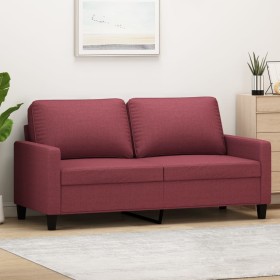 Sofá de 2 plazas de tela rojo tinto 140 cm en Sofás | Comprar online en Foru.es