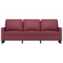 Sofá de 3 plazas de tela rojo tinto 180 cm en Sofás | Comprar online en Foru.es