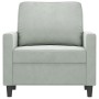 Sillón de terciopelo gris claro 60 cm en Sofás | Comprar online en Foru.es