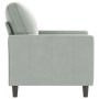 Sillón de terciopelo gris claro 60 cm en Sofás | Comprar online en Foru.es