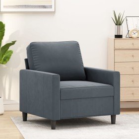 Sillón de terciopelo gris oscuro 60 cm en Sofás | Comprar online en Foru.es