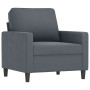Sillón de terciopelo gris oscuro 60 cm en Sofás | Comprar online en Foru.es