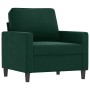 Sillón de terciopelo verde oscuro 60 cm en Sofás | Comprar online en Foru.es