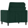 Sillón de terciopelo verde oscuro 60 cm en Sofás | Comprar online en Foru.es