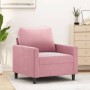 Sillón de terciopelo rosa 60 cm en Sofás | Comprar online en Foru.es
