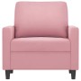 Sillón de terciopelo rosa 60 cm en Sofás | Comprar online en Foru.es