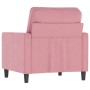 Sillón de terciopelo rosa 60 cm en Sofás | Comprar online en Foru.es