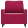 Sillón de terciopelo rojo tinto 60 cm en Sofás | Comprar online en Foru.es