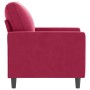Sillón de terciopelo rojo tinto 60 cm en Sofás | Comprar online en Foru.es