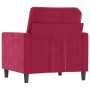 Sillón de terciopelo rojo tinto 60 cm en Sofás | Comprar online en Foru.es