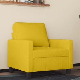 Sillón de terciopelo amarillo 60 cm en Sofás | Comprar online en Foru.es