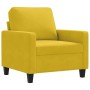Sillón de terciopelo amarillo 60 cm en Sofás | Comprar online en Foru.es
