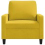 Sillón de terciopelo amarillo 60 cm en Sofás | Comprar online en Foru.es