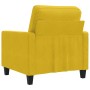 Sillón de terciopelo amarillo 60 cm en Sofás | Comprar online en Foru.es