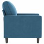 Sillón de terciopelo azul 60 cm en Sofás | Comprar online en Foru.es