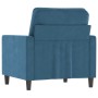 Sillón de terciopelo azul 60 cm en Sofás | Comprar online en Foru.es