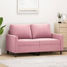 Sofá de 2 plazas terciopelo rosa 120 cm en Sofás | Comprar online en Foru.es