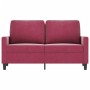 Sofá de 2 plazas de terciopelo rojo tinto 120 cm en Sofás | Comprar online en Foru.es