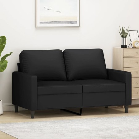 Sofá de 2 plazas terciopelo negro 120 cm en Sofás | Comprar online en Foru.es