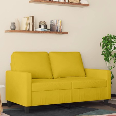 Sofá de 2 plazas terciopelo amarillo 120 cm en Sofás | Comprar online en Foru.es