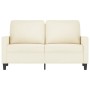 Sofá de 2 plazas terciopelo color crema 120 cm en Sofás | Comprar online en Foru.es