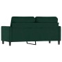 Sofá de 2 plazas de terciopelo verde oscuro 140 cm en Sofás | Comprar online en Foru.es