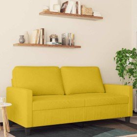 Sofá de 2 plazas terciopelo amarillo 140 cm en Sofás | Comprar online en Foru.es