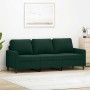 Sofá de 3 plazas terciopelo verde oscuro 180 cm en Sofás | Comprar online en Foru.es