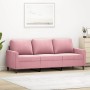 Sofá de 3 plazas terciopelo rosa 180 cm en Sofás | Comprar online en Foru.es